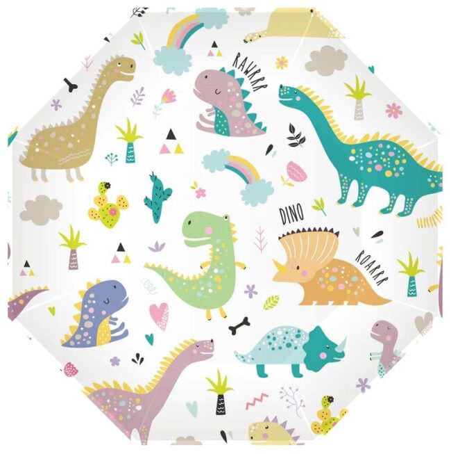 Talerzyki urodzinowe Dinozaury