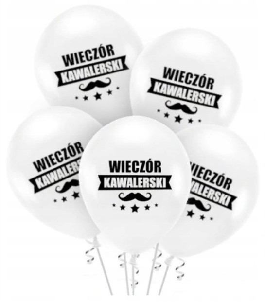 Balony Wieczór Kawalerski Biały