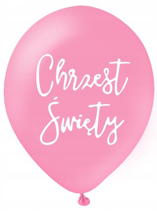 Balony Różowe Chrzest Święty