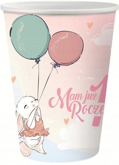 Kubeczki papierowe " Mam już Roczek" 6 sztuk