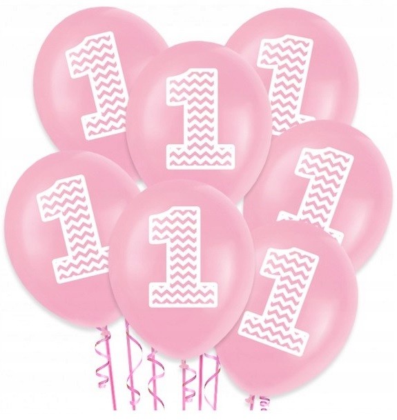 balony różowe roczek