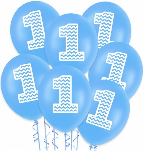 balony niebieskie roczek