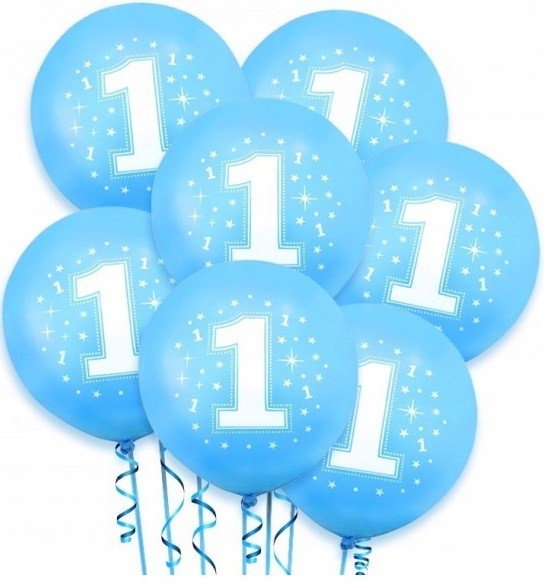 Balony lateksowe niebieskie Roczek