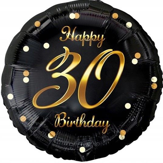 30 urodziny balon foliowy