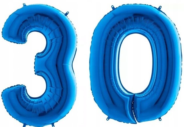 niebieski balon 30