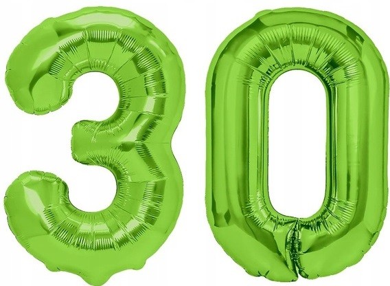 urodziny 30 balon zielony