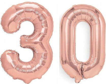 balon na 30 urodziny różowy