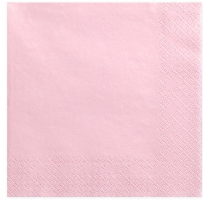 Serwetki papierowe Różowe 20 sztuk