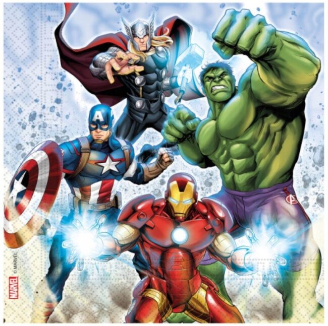 Serwetki papierowe Avengers 20 sztuk Urodziny