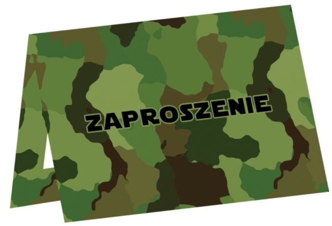 Zaproszenia Moro Wojskowe 6 sztuk