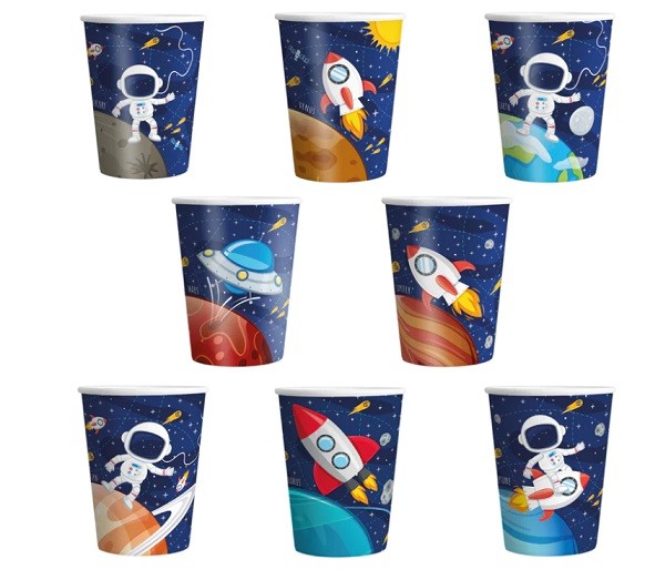 Kubeczki papierowe KOSMOS 8 sztuk