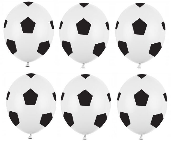 Balony lateksowe Piłka Nożna 6 sztuk