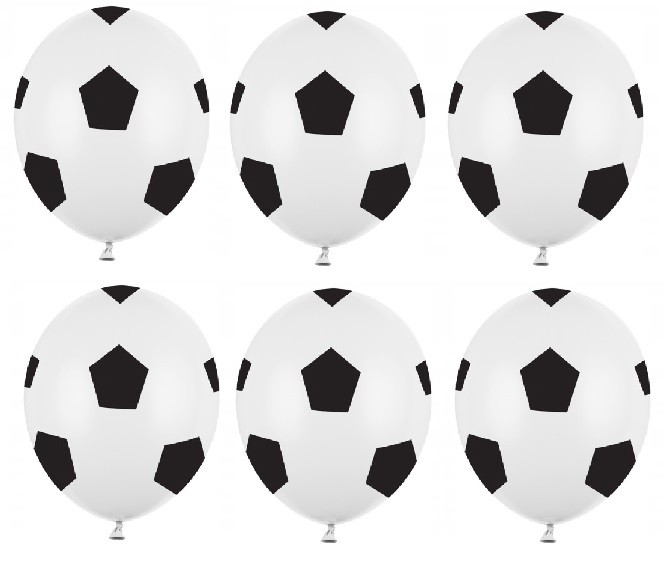 Balony lateksowe Piłka Nożna 6 sztuk