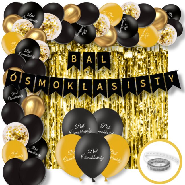 Zestaw Balony Baner Bal Ósmoklasisty Absolwenta