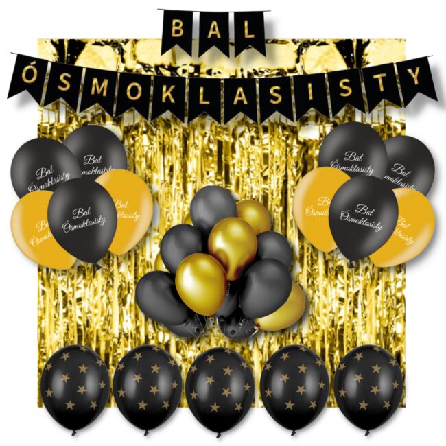 Zestaw Balony Baner Bal Ósmoklasisty Absolwenta