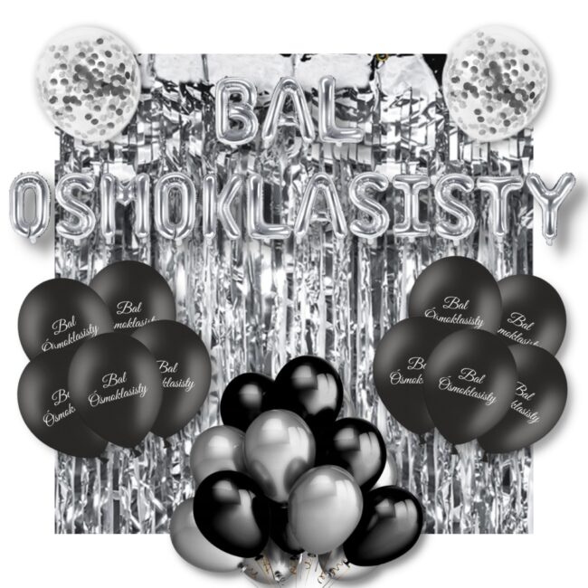 Zestaw Balony Bal Ósmoklasisty Absolwenta