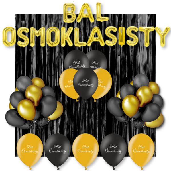 Zestaw Balony Bal Ósmoklasisty Absolwenta