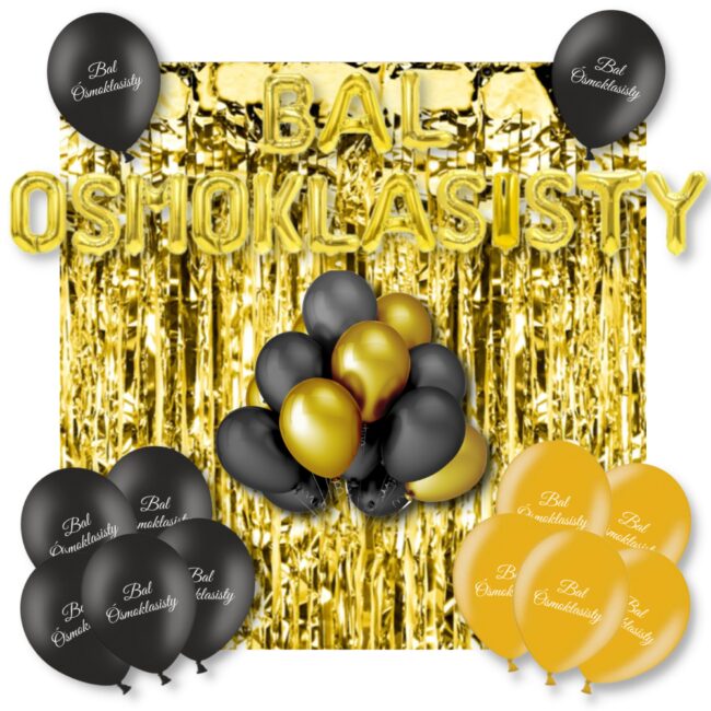 Zestaw Balony Bal Ósmoklasisty Absolwenta