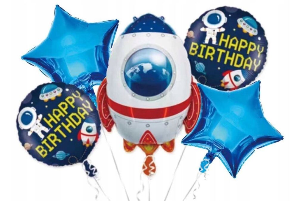 Zestaw Balony Kosmos Kosmonauta Planety