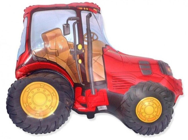 Mini Balon foliowy TRAKTOR 30 cm Czerwony Farma
