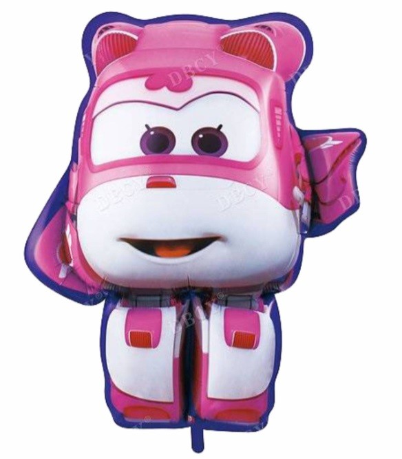 Balon foliowy SUPER WINGS Różowy 48x68 cm