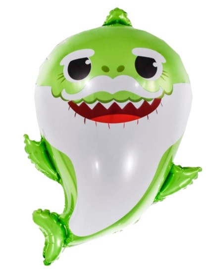 Baby Shark Rekin Zielony Balon Foliowy 50 cm Urodziny