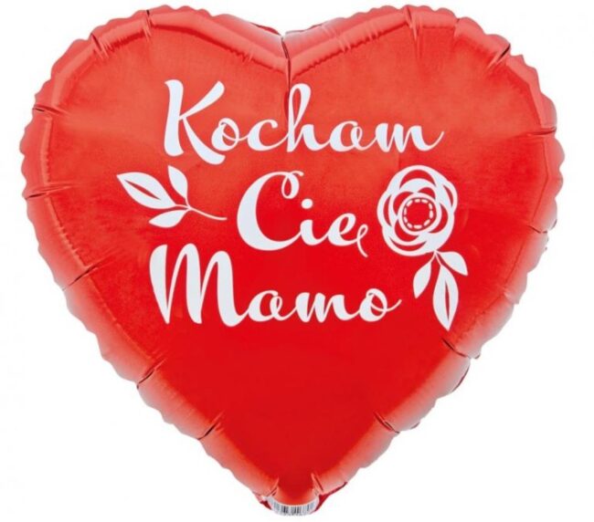 balon czerwone serce kocham cię mamo
