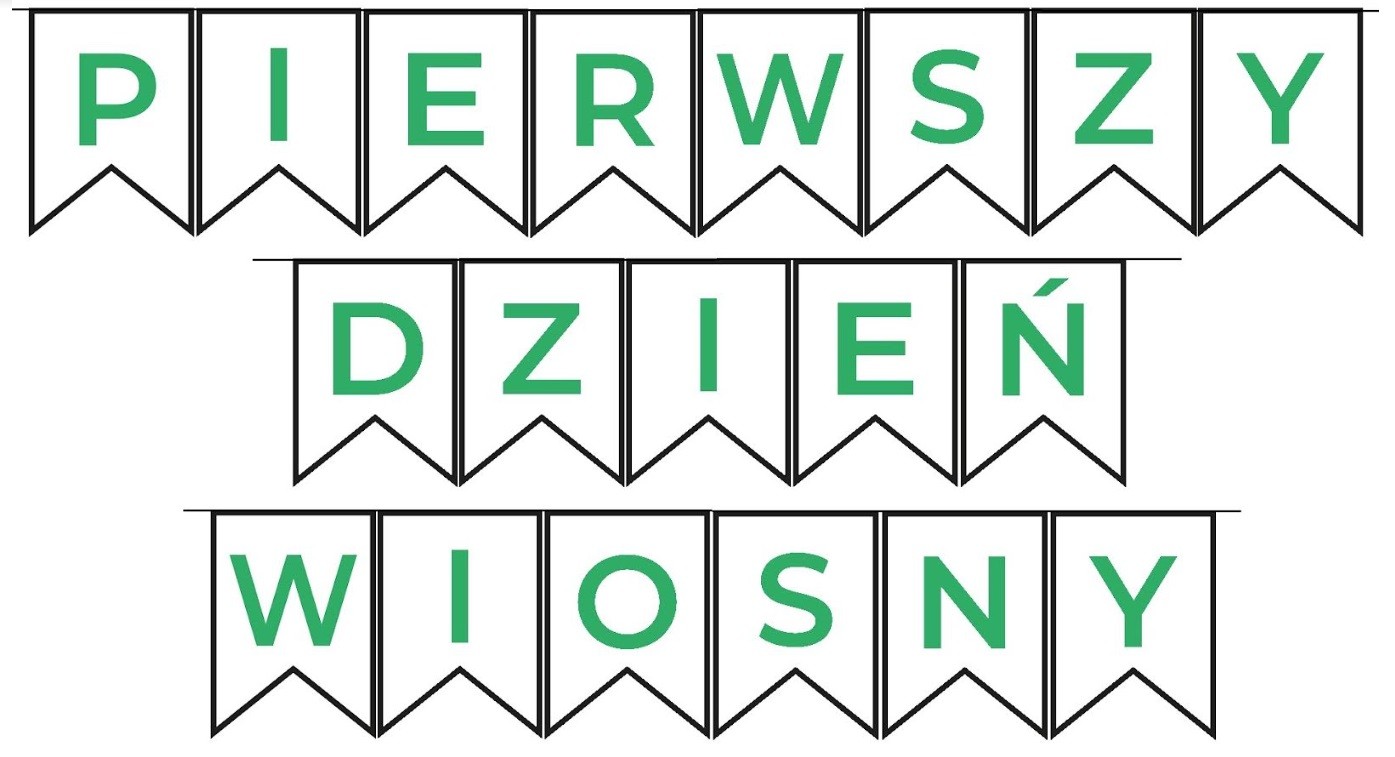 Baner Flagi PIERWSZY DZIEŃ WIOSNY Zielony