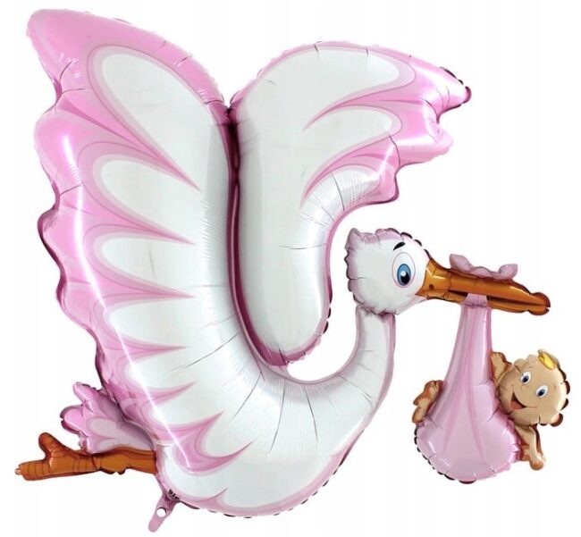 balon bocian dziewczynka