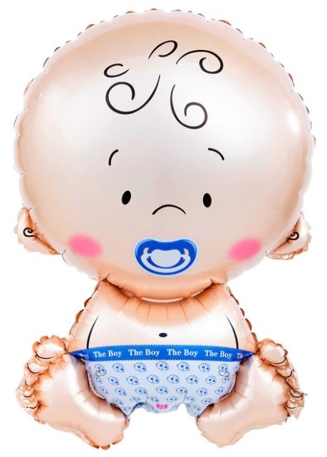 Balon foliowy bobas chłopczyk dziecko 50x75 cm