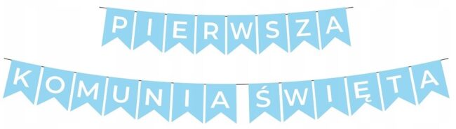 Baner Flagi Pierwsza Komunia Święta Niebieski