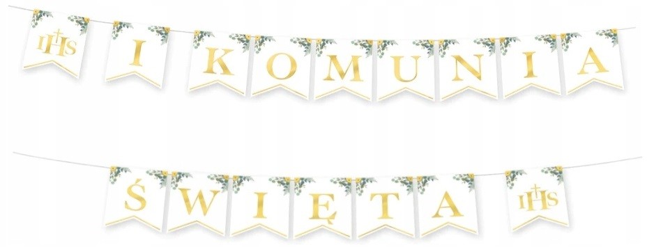 Baner Flagi I Komunia Święta Eukaliptus 240 cm