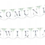 Baner komunijny i Pierwsza Komunia Święta Eukaliptus IHS 240 cm