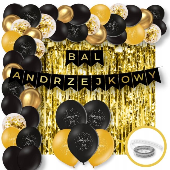 Zestaw Balony Dekoracje Baner BAL ANDRZEJKOWY
