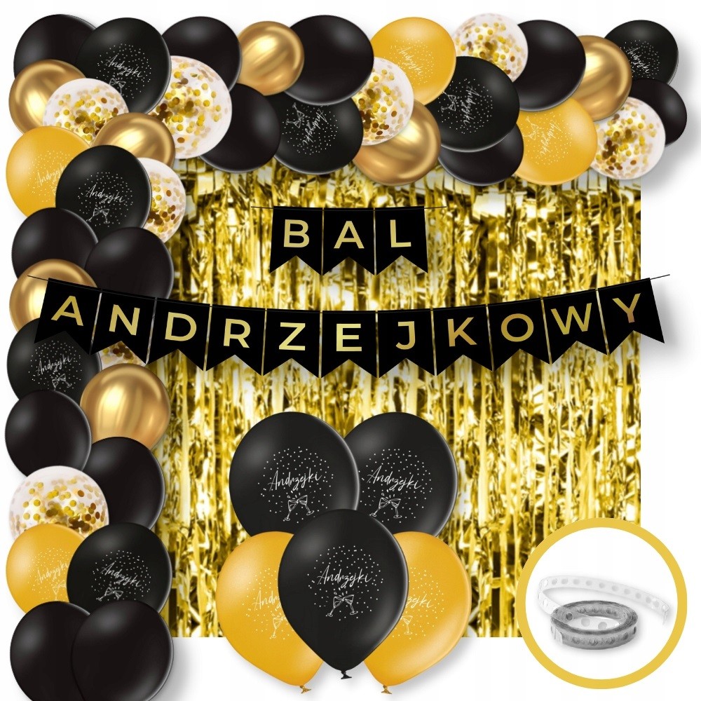 Zestaw Balony Dekoracje Baner BAL ANDRZEJKOWY