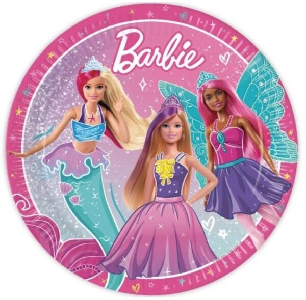 talerzyki urodzinowe barbie