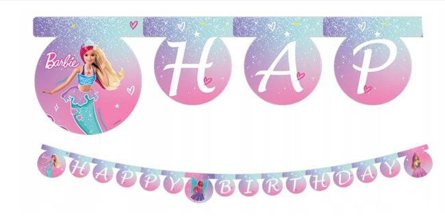 Baner urodzinowy BARBIE 200 cm Urodziny
