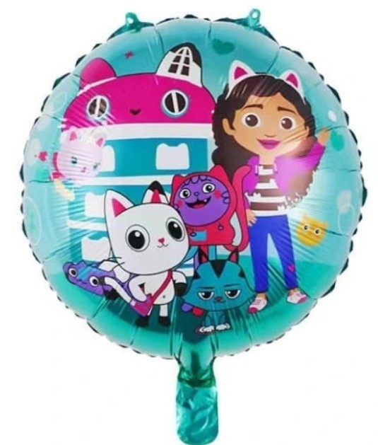 Balon foliowy okrągły Koci Domek Gabi Gabby 45 cm