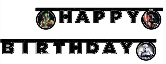Baner urodzinowy STAR WARS 200 cm HAPPY BIRTHDAY