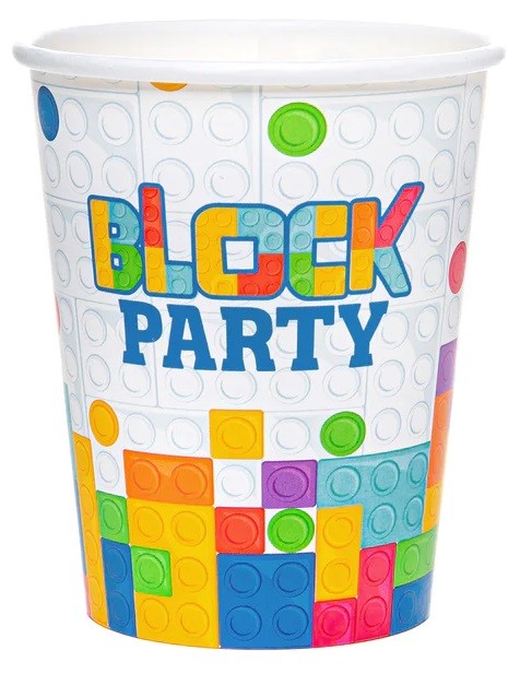 Kubeczki papierowe Klocki 6 sztuk