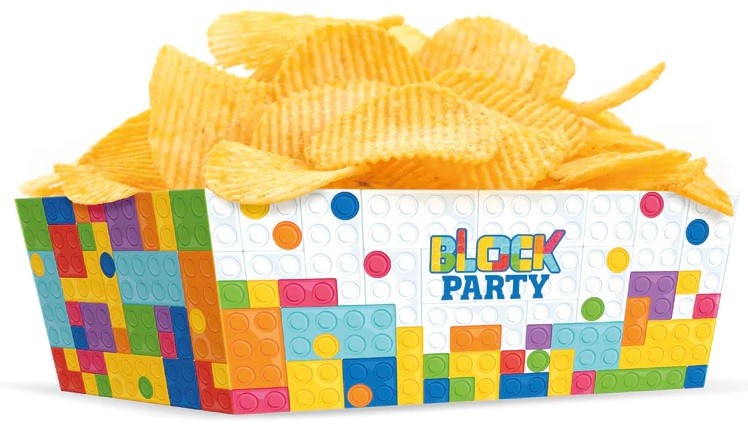 Pudełka na chipsy Klocki 3 sztuki