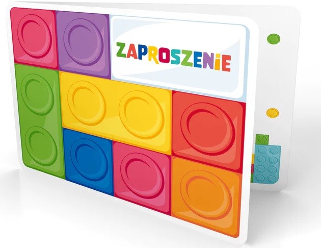 Zaproszenia urodzinowe Klocki