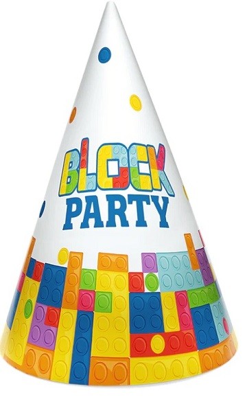 czapeczka papierowa w klocki