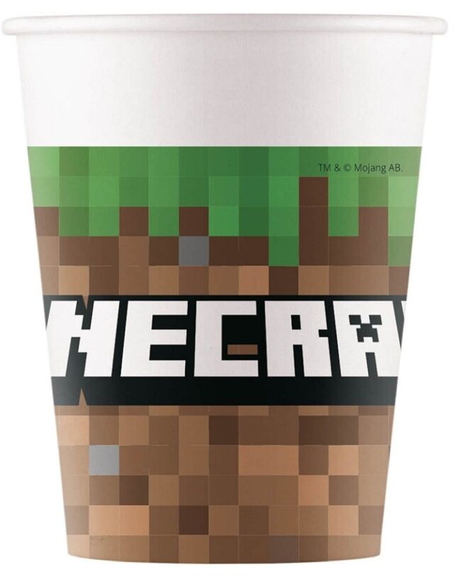 Kubeczki papierowe Minecraft 8 sztuk