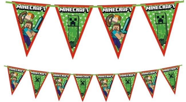 Flagi Girlanda urodzinowa Minecraft 230 cm