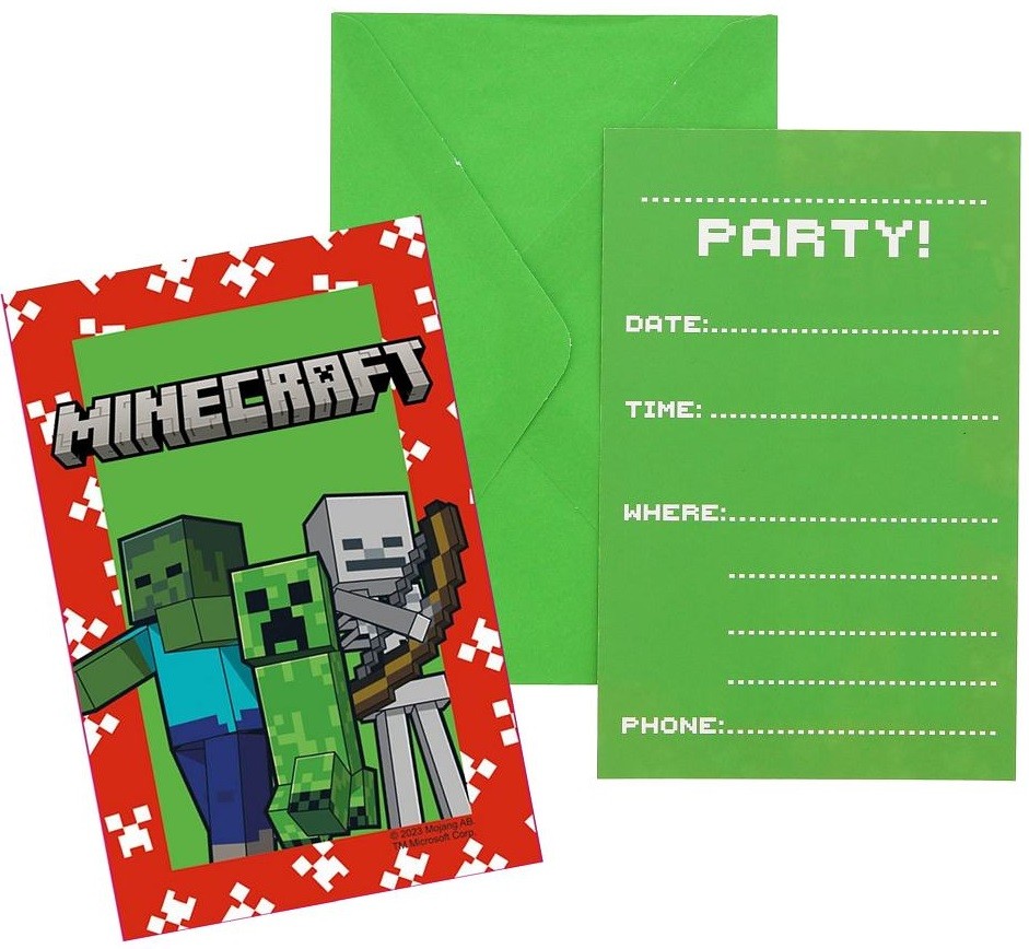 zaproszenie minecraft