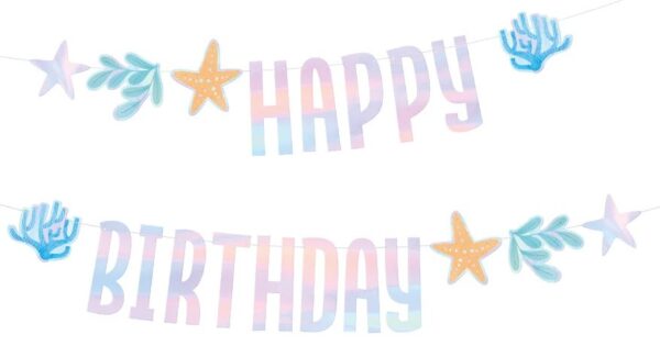 Baner Happy Birthday Ocean 240x17cm