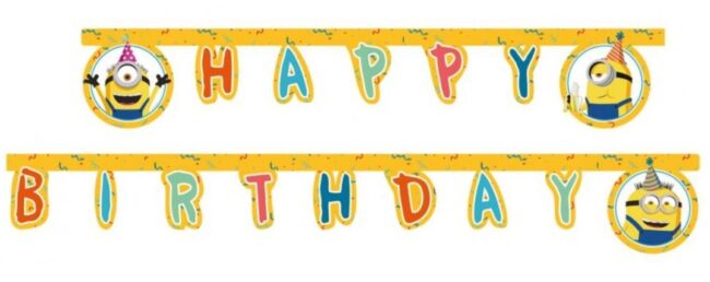 Baner HAPPY BIRTHDAY Minionki 230 cm urodziny