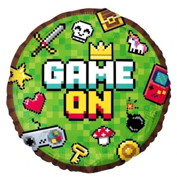 Balon foliowy Game On 45 cm Urodziny