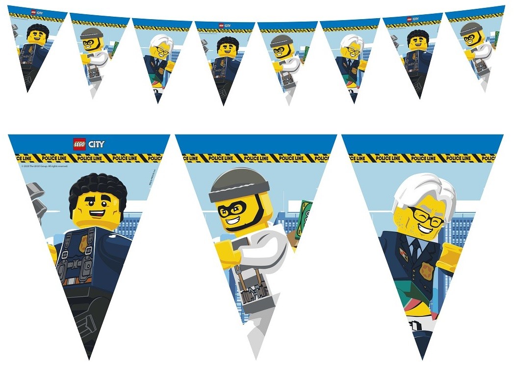 Flagi Girlanda Urodzinowa LEGO City 230 cm